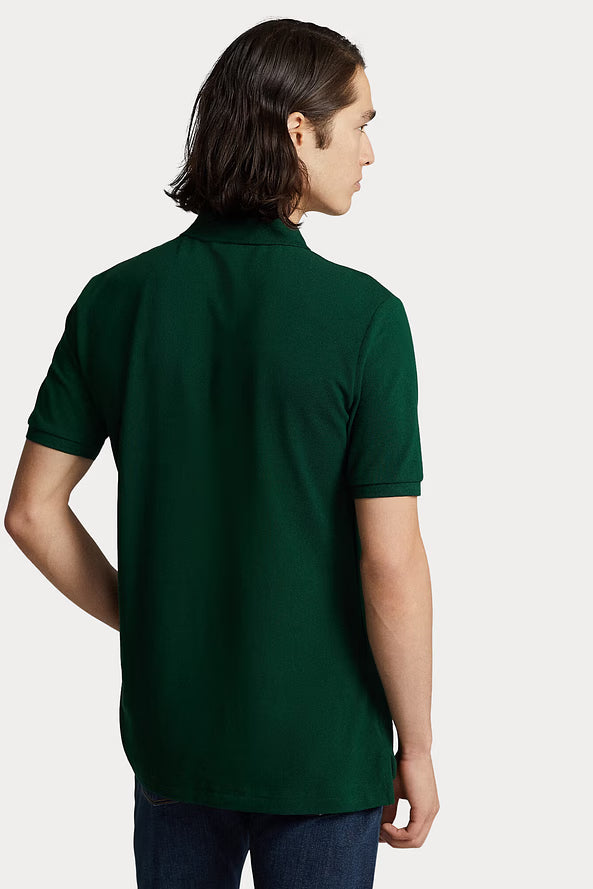 Camisa Polo Ralph Lauren Custom Slim Fit Red Icon Verde Escuro