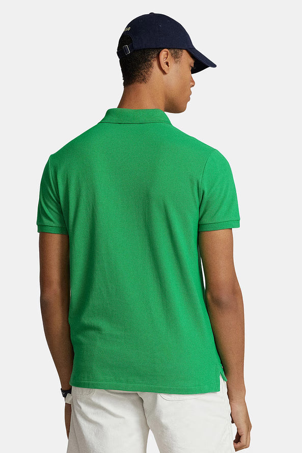 Camisa Polo Ralph Lauren Custom Slim Orange Icon Verde