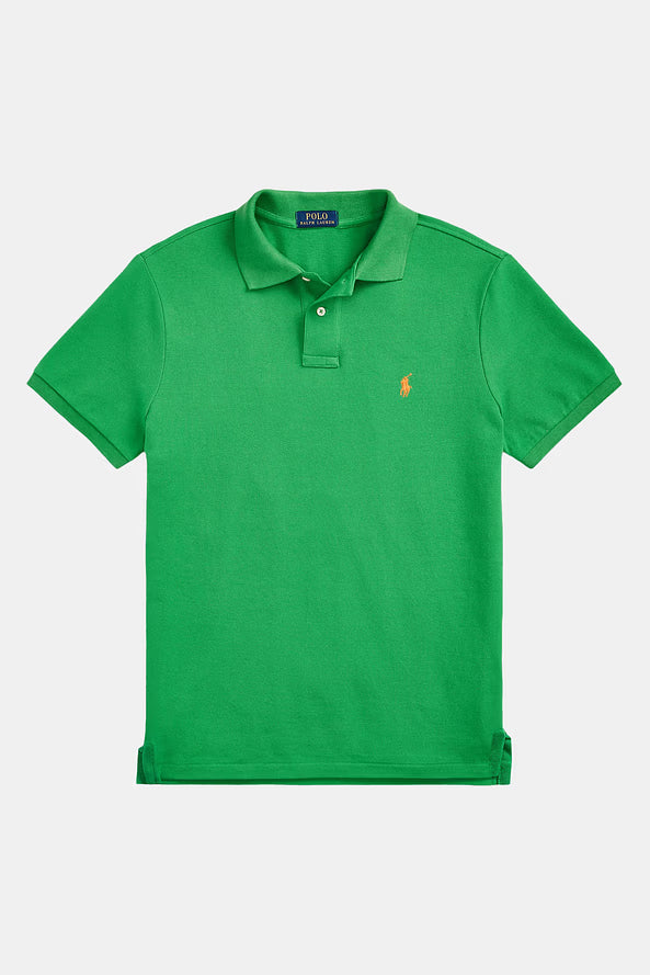 Camisa Polo Ralph Lauren Custom Slim Orange Icon Verde