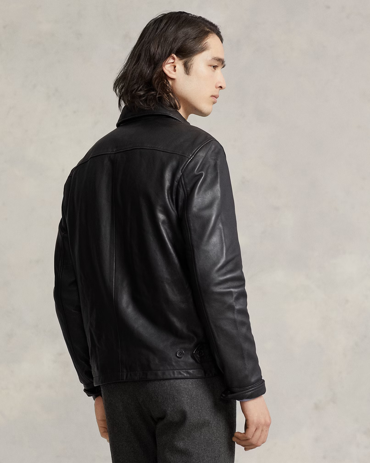 Jaqueta de Couro Legítimo Ralph Lauren