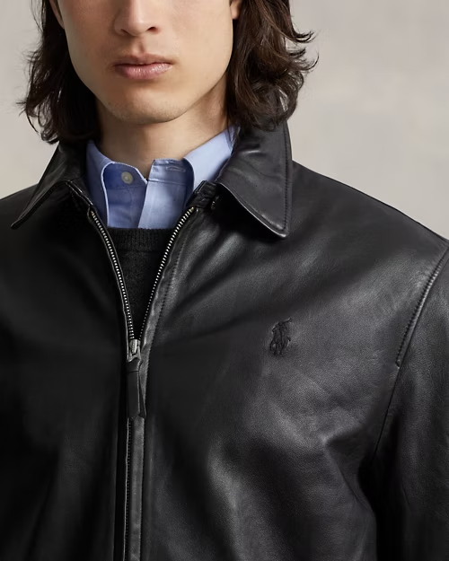 Jaqueta de Couro Legítimo Ralph Lauren
