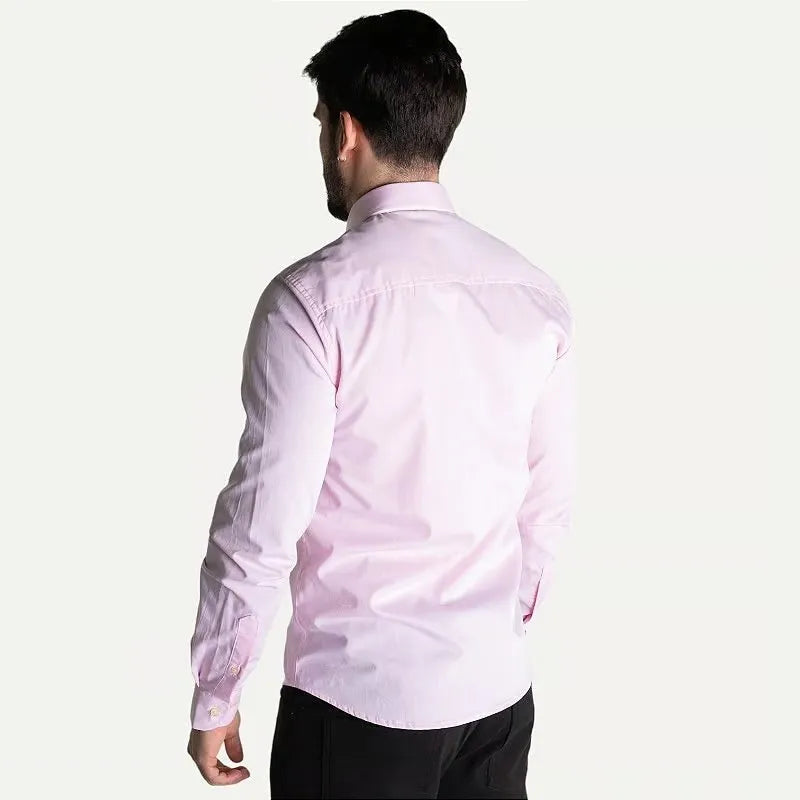 Camisa Social Ralph Lauren Oxford Colored Rosa