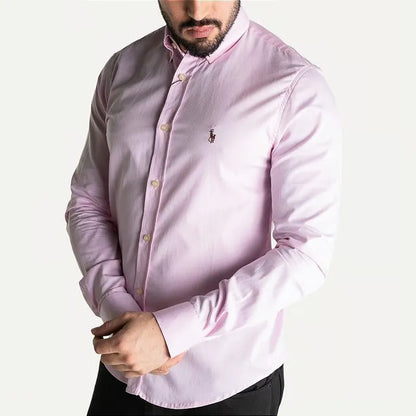 Camisa Social Ralph Lauren Oxford Colored Rosa