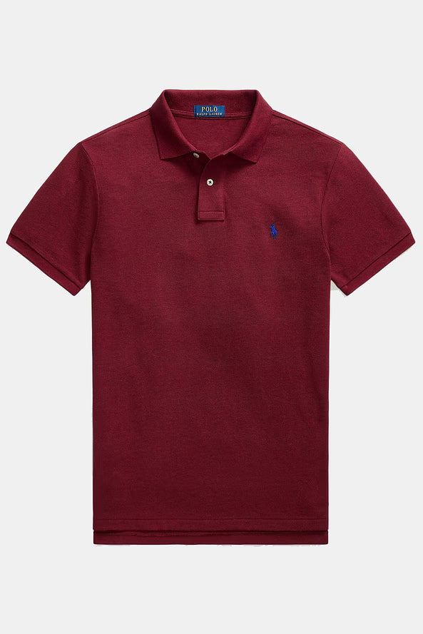 Camisa Polo Ralph Lauren Custom Fit Masculina Blue Icon Vinho