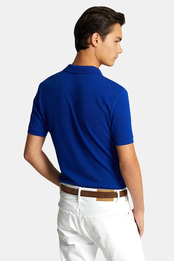 Camisa Polo Ralph Lauren Custom Slim Fit Red Icon Azul
