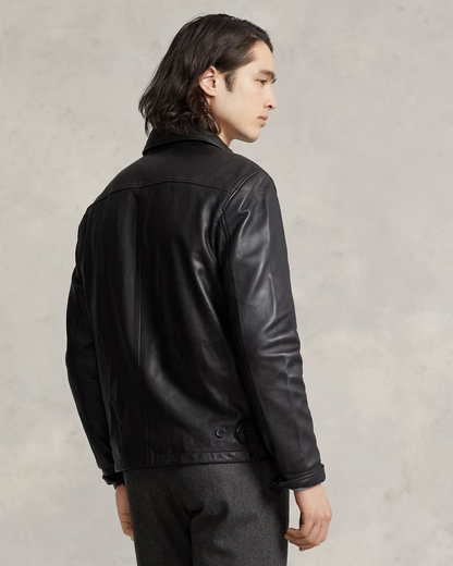 Jaqueta de Couro Legítimo Ralph Lauren