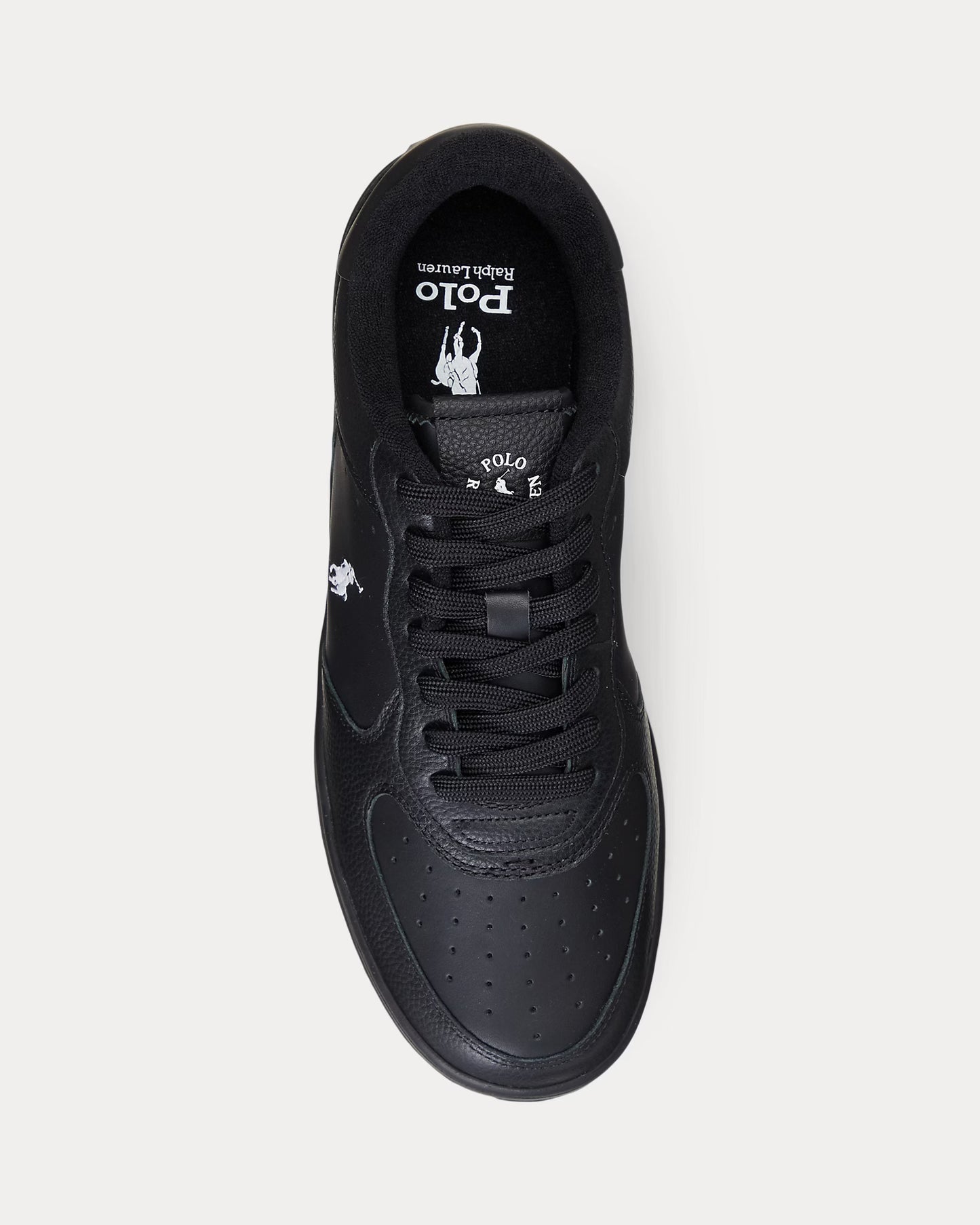 Tênis de Couro Ralph Lauren Preto Masters Court